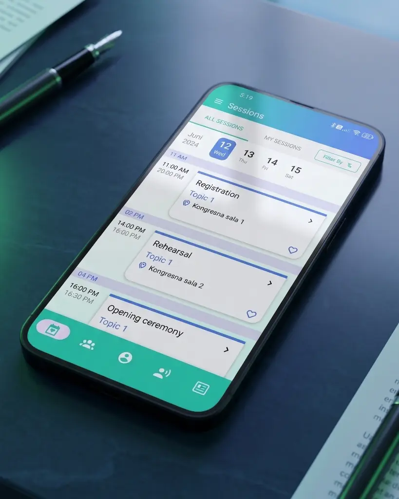 SymOrg 2026 Mobile App Mockup